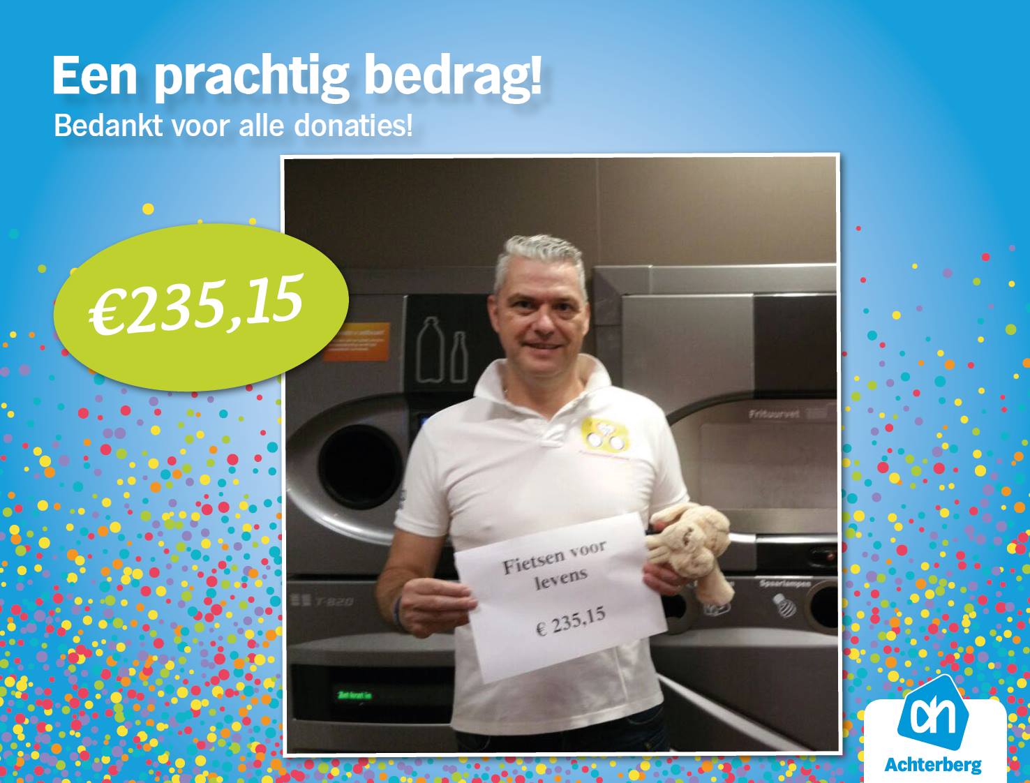 Een prachtig bedrag! Bedankt voor alle donaties!