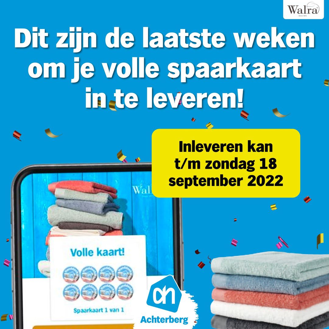 Je hebt nog maar even om je volle spaarkaart in te leveren!