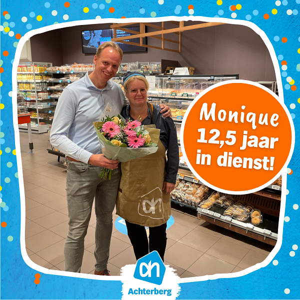 Monique 12,5 jaar in dienst!