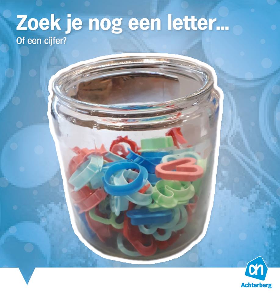 Zoek jij nog een letter of cijfer?