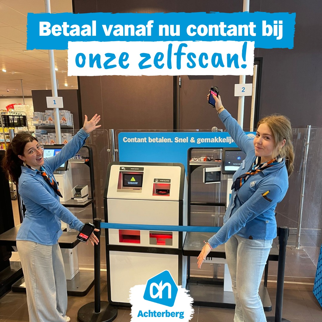 Betaal vanaf nu contant bij onze zelfscan