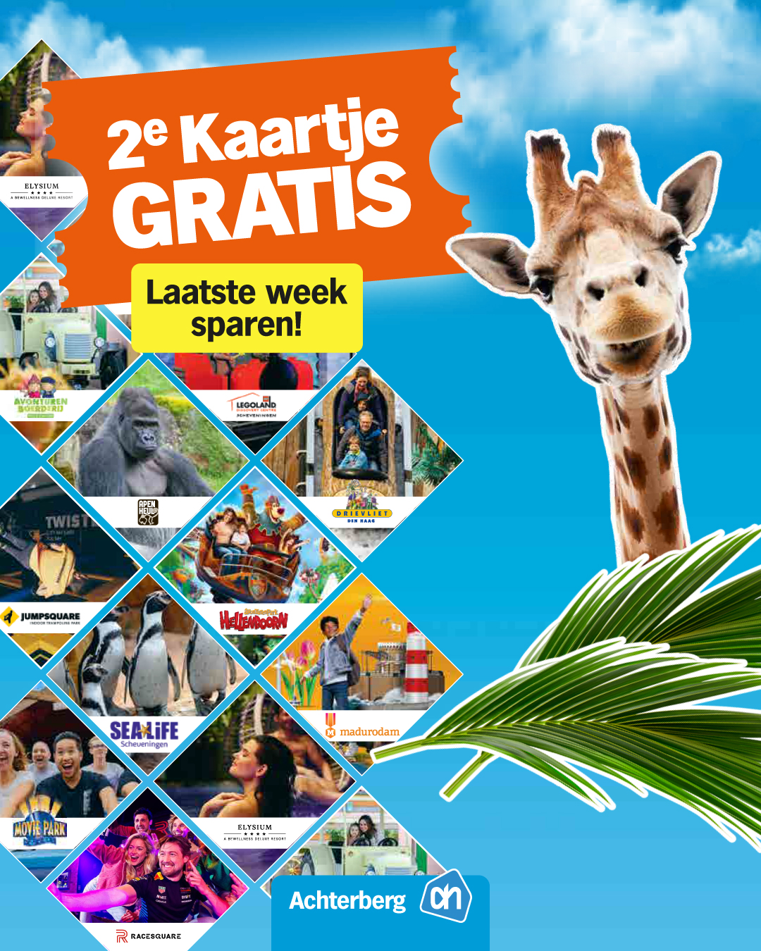 Dit is de laatste week dat je kunt sparen voor het 2e kaartje gratis bij meer dan 300 uitjes!