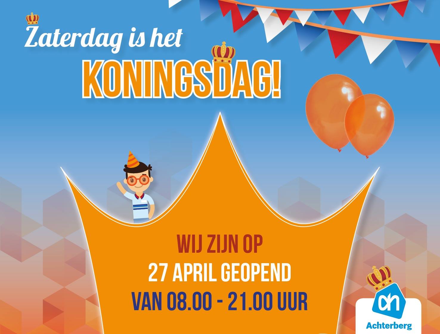Zaterdag is het Koningsdag!