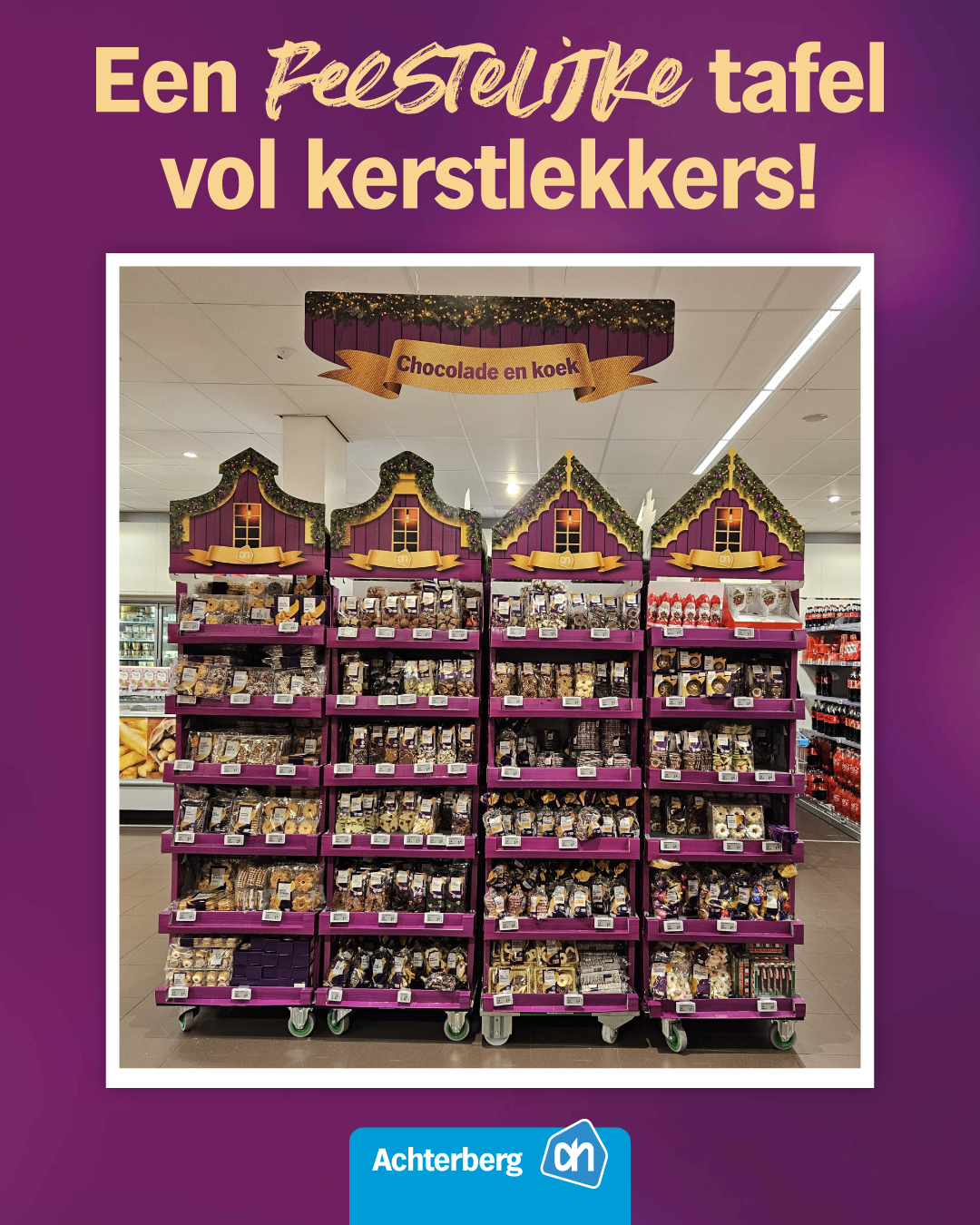 Een feestelijke tafel vol kerstlekkers!