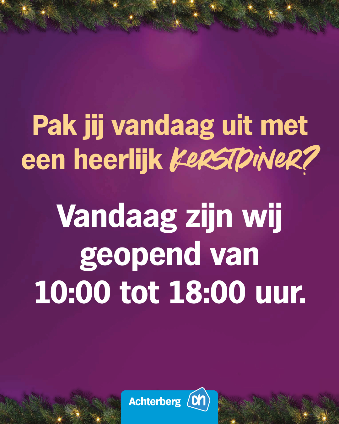 Pak jij vandaag uit met een heerlijk kerstdiner?