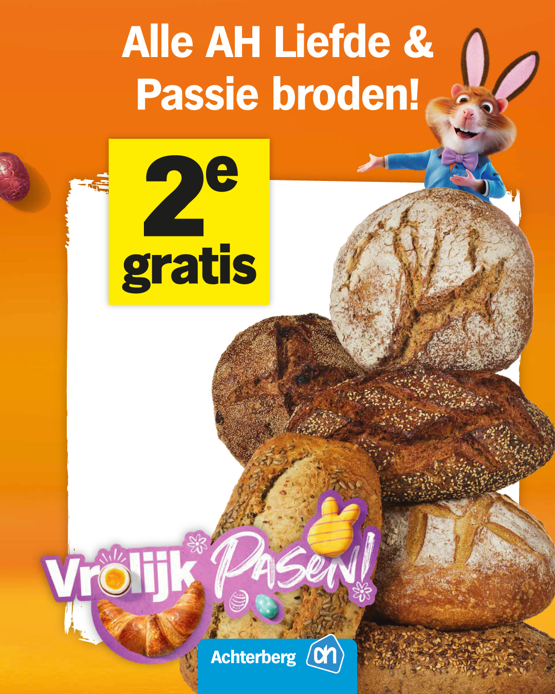 Lekker Hamsterééééén voor een wel heel vrolijk Pasen