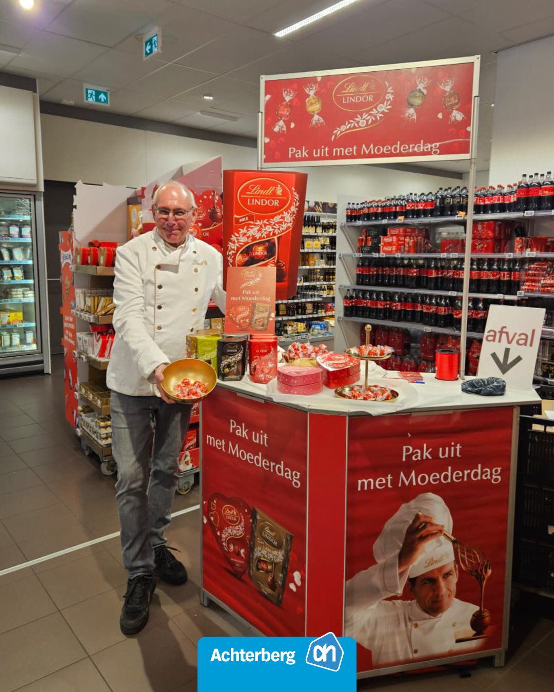 Vandaag heerlijke Lindt bonbons te proeven bij AH Achterberg!