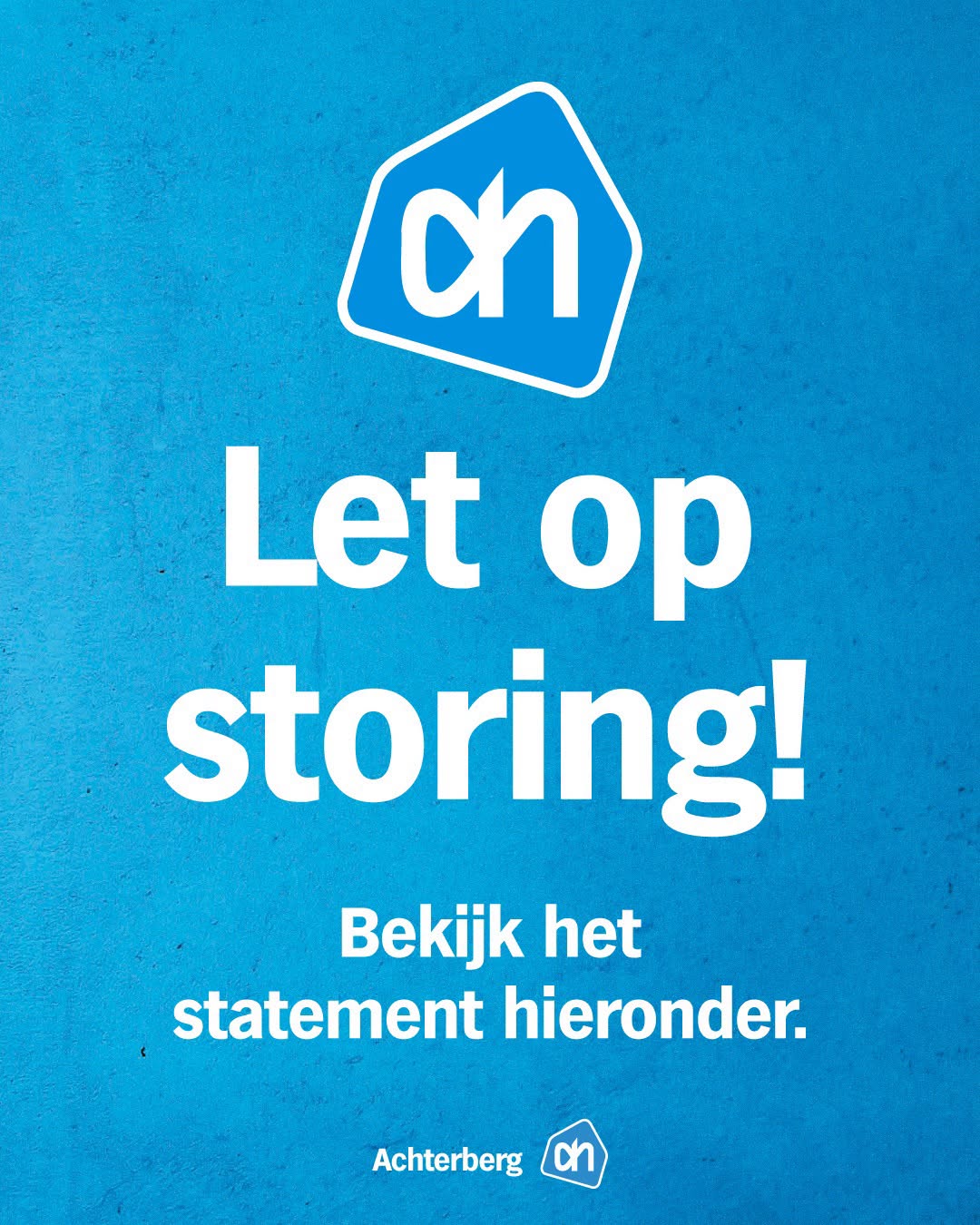 Let op: storing