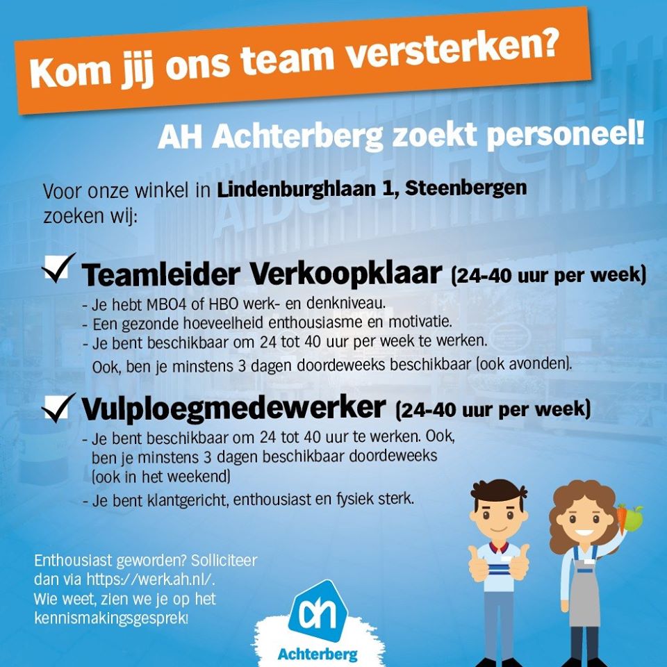We zijn op zoek naar jou!