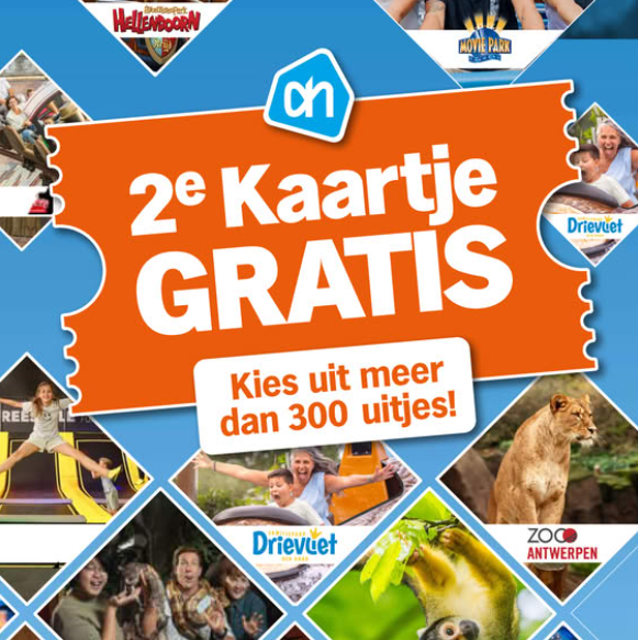 Spaar mee voor het 2e kaartje gratis bij meer dan 300 uitjes!