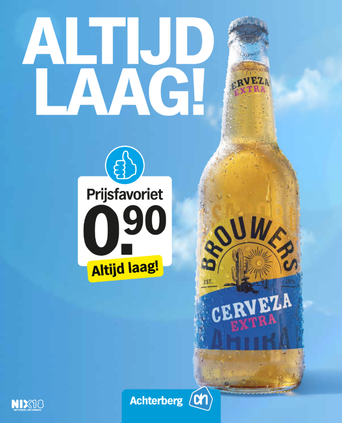 Altijd laag: Brouwers Cerveza extra