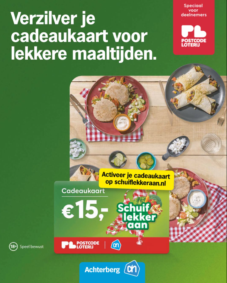 Heb jij de Postcode Loterij cadeaukaart al verzilverd?