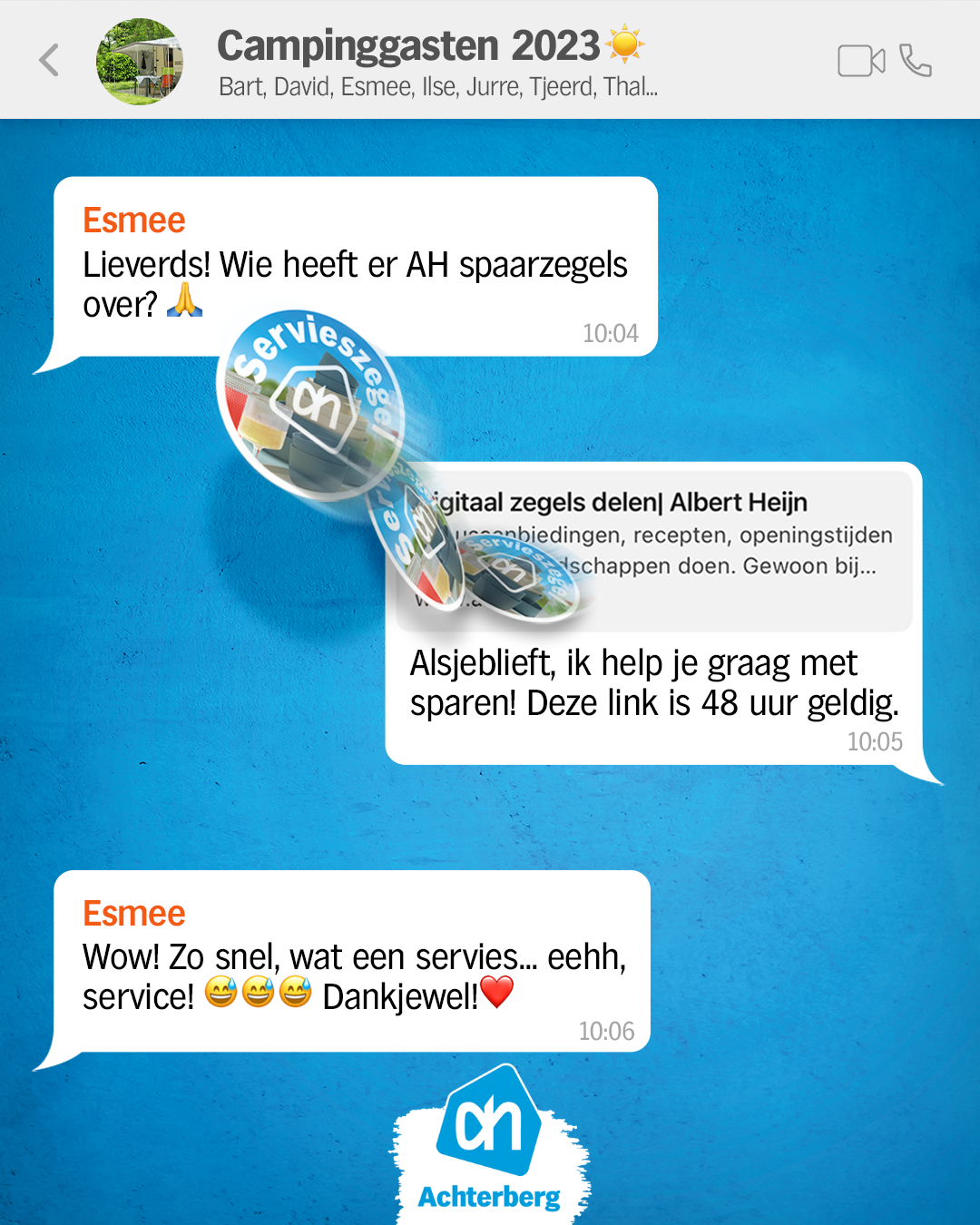Gemakkelijk spaarzegels delen